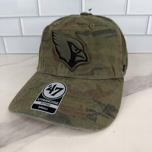 Arizona Cardinals Camo Hat Cap Fitted Mens Small Green NFL Football 47 Franchise